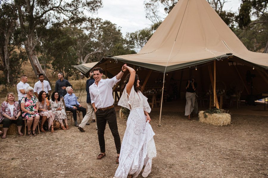 Miriam and Zac Boho Wedding Dance Photographs