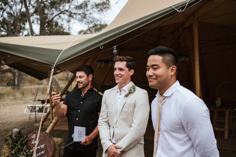 Boho Wedding Groom Photography