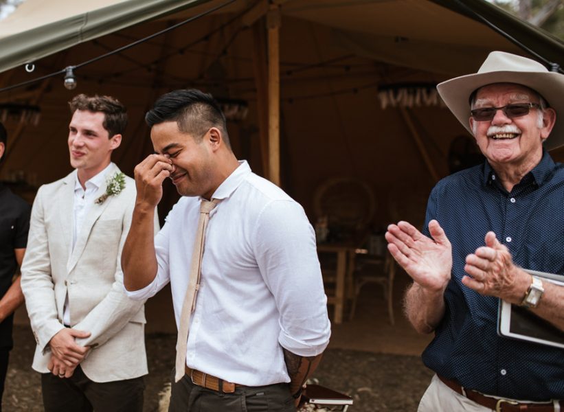 Boho Wedding Groom Photography