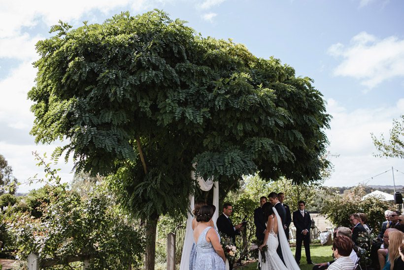 Garden Wedding Couple Photographs