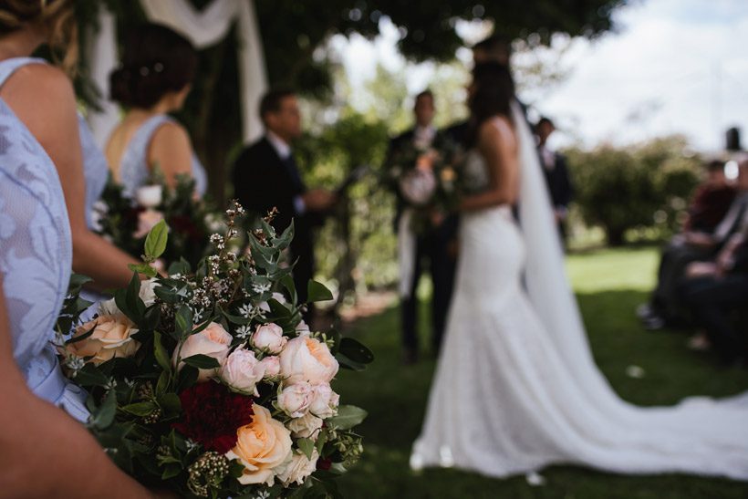 Garden Wedding Couple Photographs