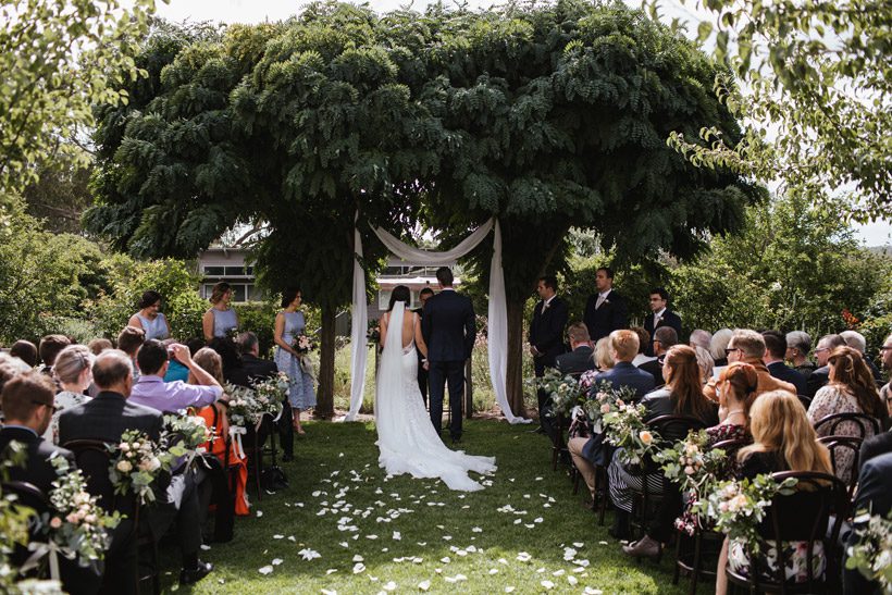 Garden Wedding Couple Photographs