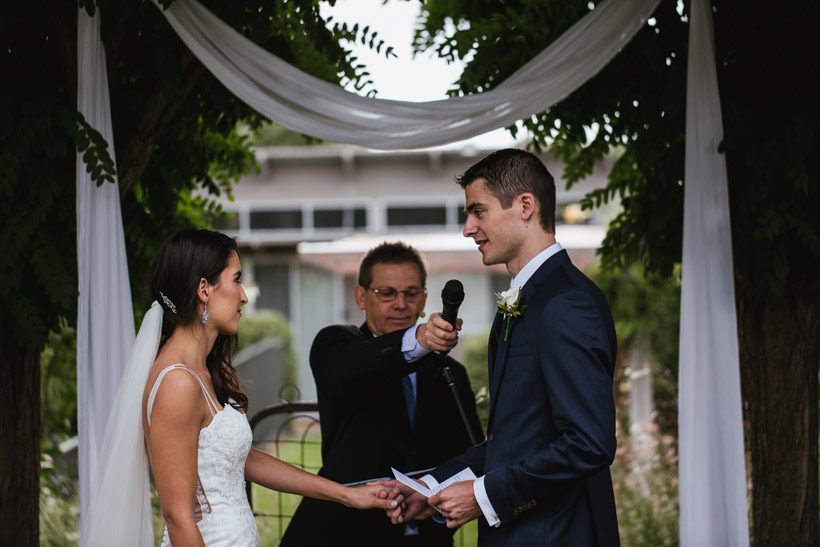 Garden Wedding Couple Photographs