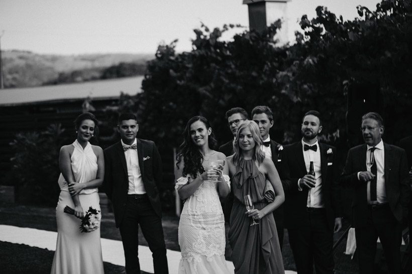 Winery Wedding Party Photographs