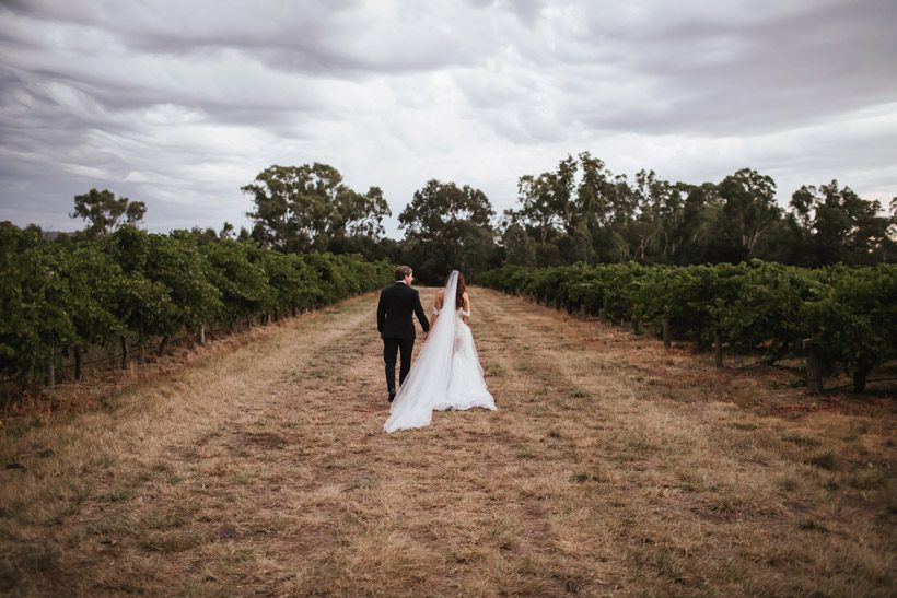 Winery Wedding Party Couple Photographs