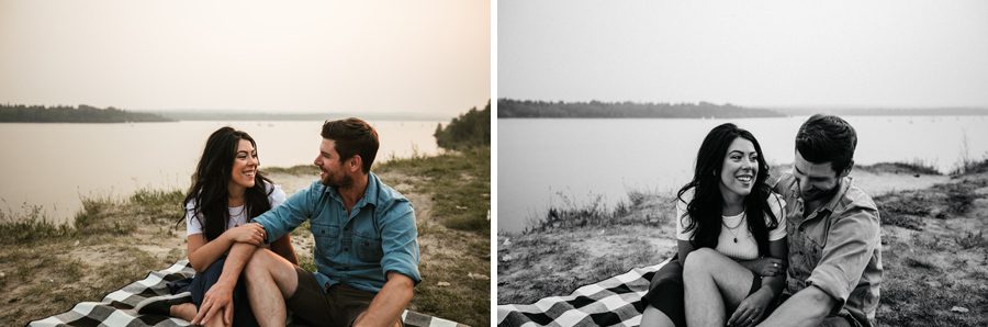 Lakeside Engagement Session Couple Photographs