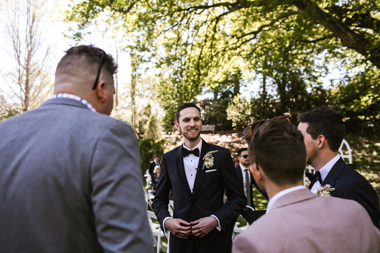 Garden Wedding Ceremony Groom Photoshoot