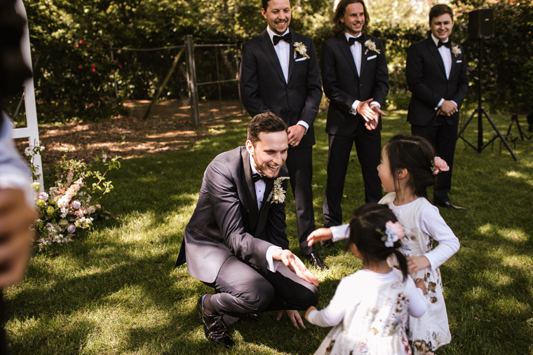 Garden Wedding Ceremony Groom Photoshoot