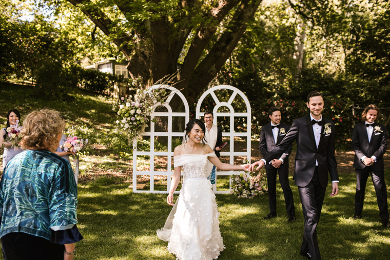 Garden Wedding Ceremony Couple shoot