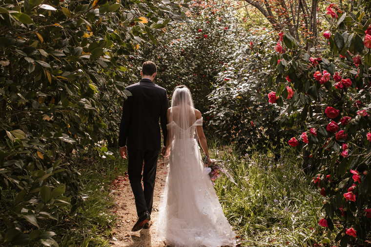 Garden Wedding Couple Photographs