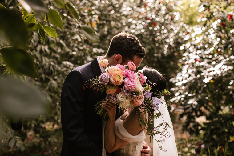 Garden Wedding Couple Photography