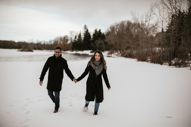 Winter Engagement Couple Photographer