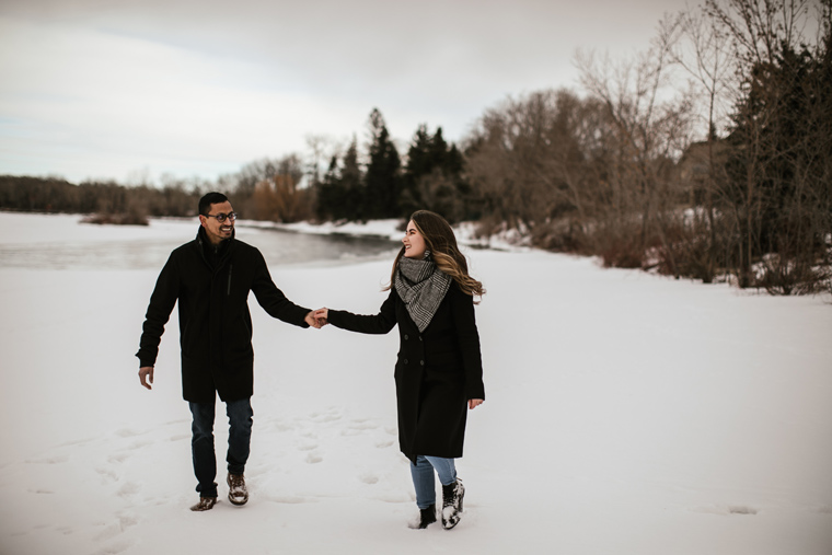 Winter Engagement Couple Photographer